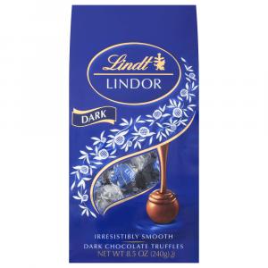 photo of a bag of lindt dark chocolate truffles